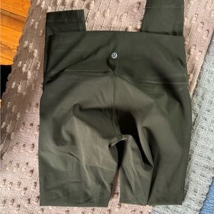 Lululemon Wonderunder full length leggings - olive green